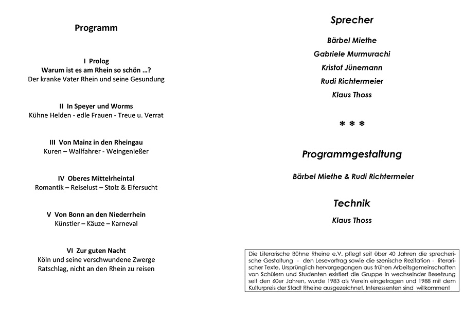 Benefiz-Lesung Literarische Bühne